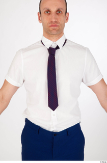 Serban business dressed upper body white short sleeve shirt 0001.jpg